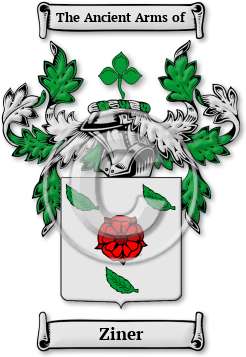 Ziner Family Crest Download (jpg) Legacy Series - 150 DPI