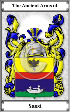 Sassi Family Crest Download (JPG)  Book Plated - 150 DPI