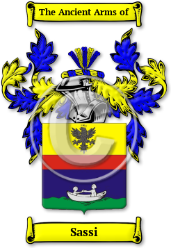 Sassi Family Crest Download (jpg) Legacy Series - 150 DPI
