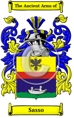 Sasso Family Crest/Coat of Arms