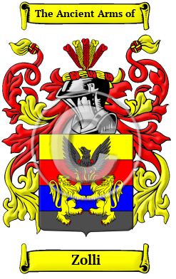 Zolli Family Crest/Coat of Arms