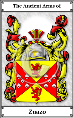 Zuazo Family Crest Download (JPG)  Book Plated - 150 DPI