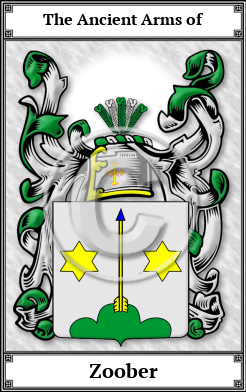 Zoober Family Crest Download (JPG) Book Plated - 600 DPI