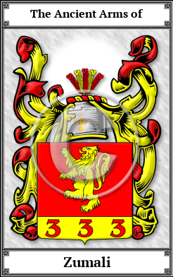 Zumali Family Crest Download (JPG)  Book Plated - 150 DPI