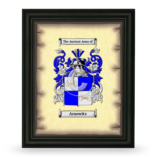 Arnowitz Coat of Arms Framed - Black