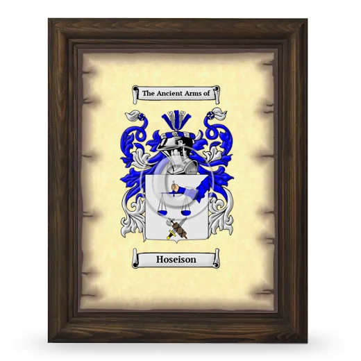 Hoseison Coat of Arms Framed - Brown