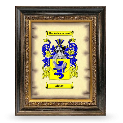 Abbasi Coat of Arms Framed - Heirloom