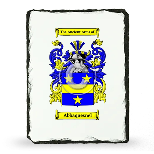 Abbaquesnel Coat of Arms Slate