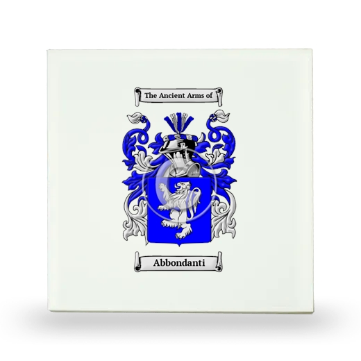 Abbondanti Small Ceramic Tile with Coat of Arms