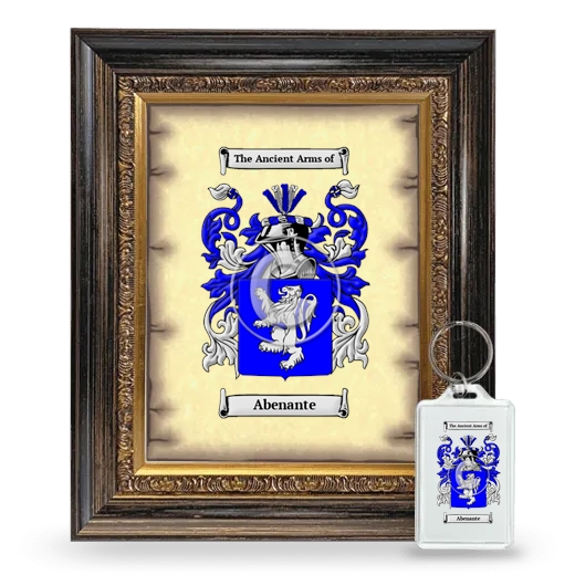 Abenante Framed Coat of Arms and Keychain - Heirloom