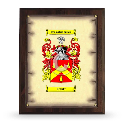 Ebbitt Coat of Arms Plaque