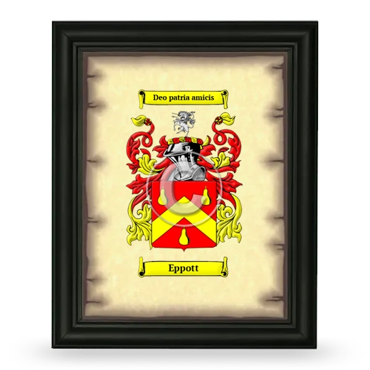 Eppott Coat of Arms Framed - Black