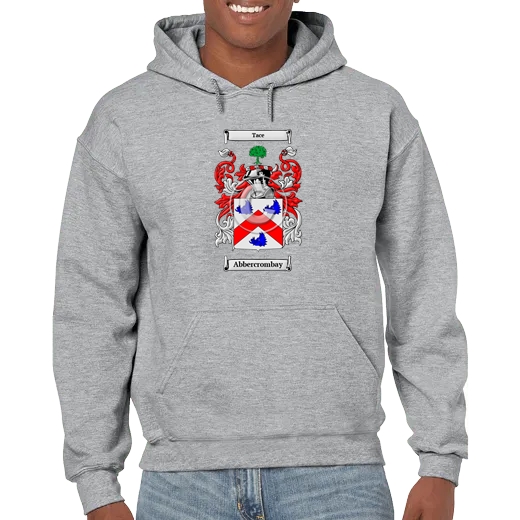 Abbercrombay Grey Unisex Coat of Arms Hooded Sweatshirt