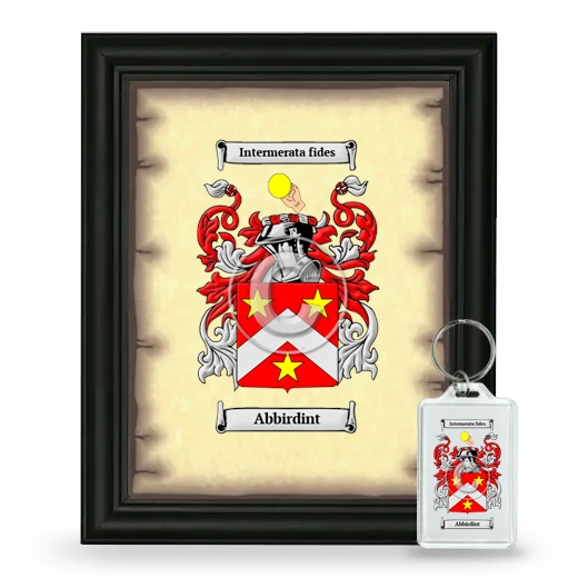Abbirdint Framed Coat of Arms and Keychain - Black