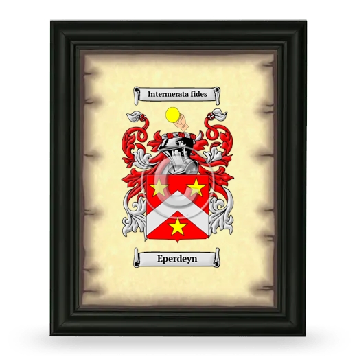 Eperdeyn Coat of Arms Framed - Black