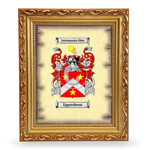 Epperdeent Coat of Arms Framed - Gold