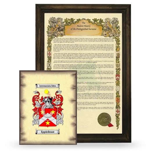 Eppirdeant Framed History and Coat of Arms Print - Brown