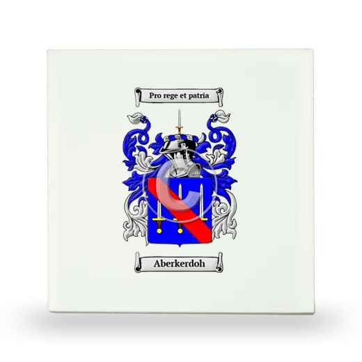 Aberkerdoh Small Ceramic Tile with Coat of Arms