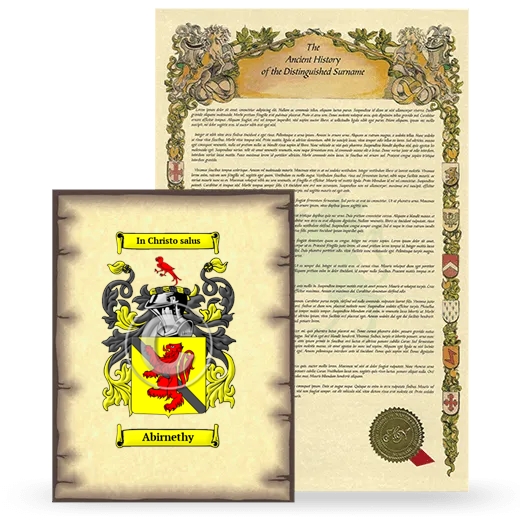 Abirnethy Coat of Arms and Surname History Package