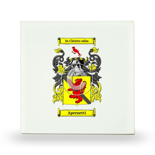 Apernetti Small Ceramic Tile with Coat of Arms
