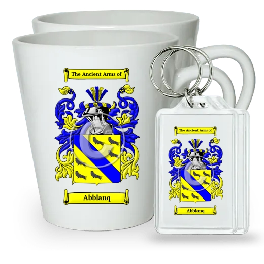 Abblanq Pair of Latte Mugs and Pair of Keychains