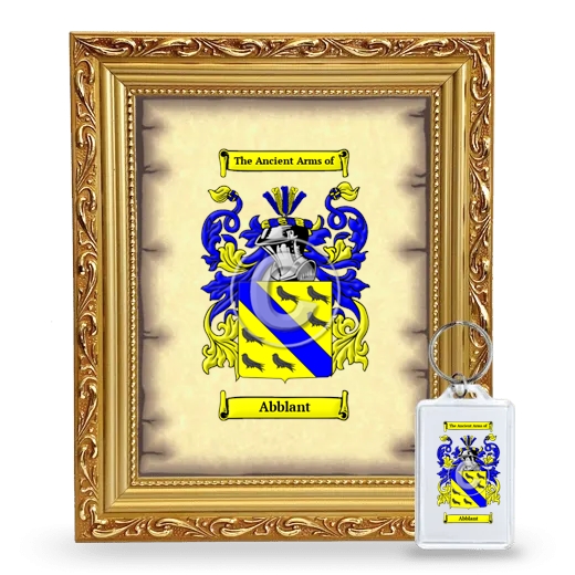 Abblant Framed Coat of Arms and Keychain - Gold