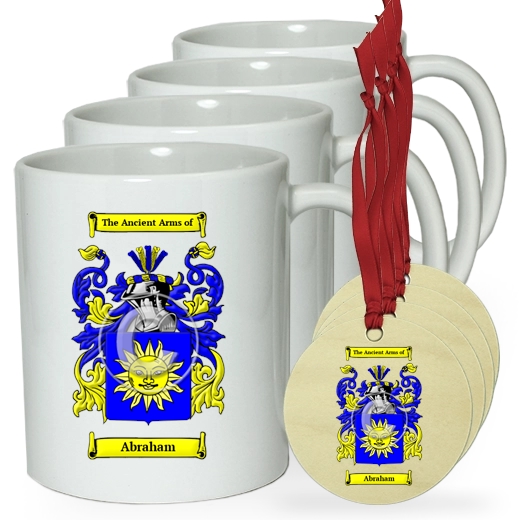 Abraham Set of 4 Classic Mugs and Ornaments