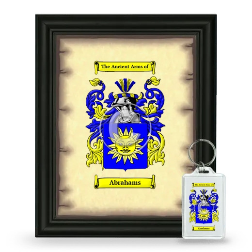 Abrahams Framed Coat of Arms and Keychain - Black