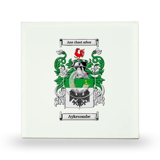 Aykesombe Small Ceramic Tile with Coat of Arms