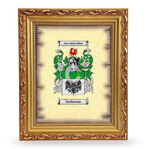 Eachesom Coat of Arms Framed - Gold