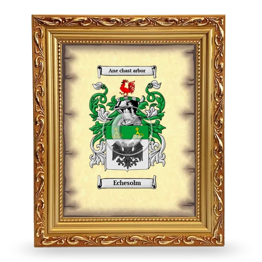 Echesolm Coat of Arms Framed - Gold