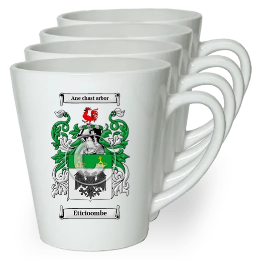 Eticioombe Set of 4 Latte Mugs