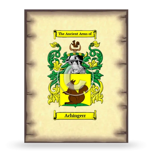 Achingerr Coat of Arms Print