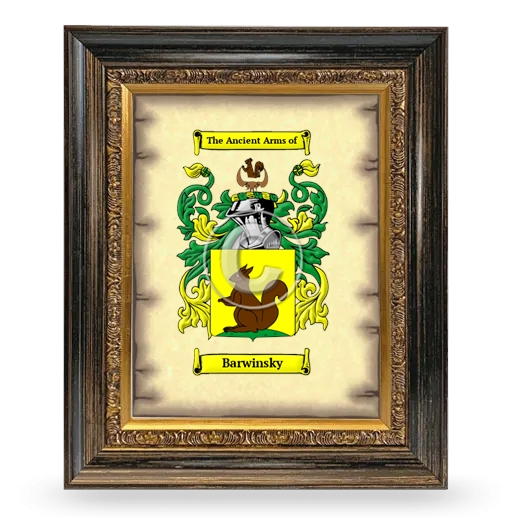 Barwinsky Coat of Arms Framed - Heirloom