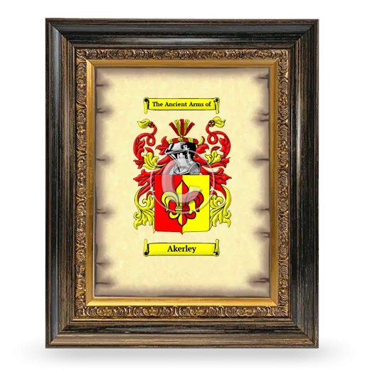 Akerley Coat of Arms Framed - Heirloom