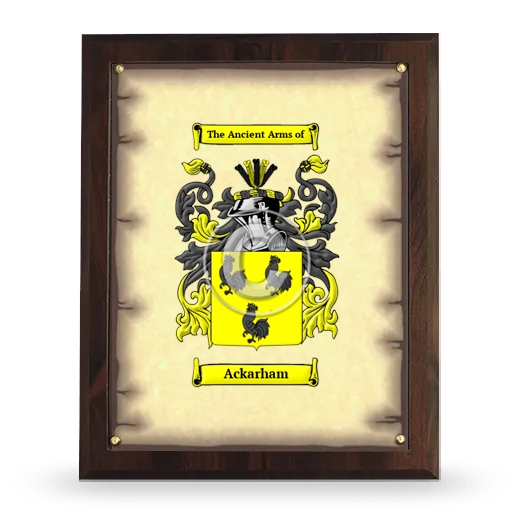 Ackarham Coat of Arms Plaque
