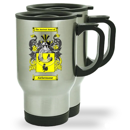 Aichermane Pair of Steel Travel Mugs