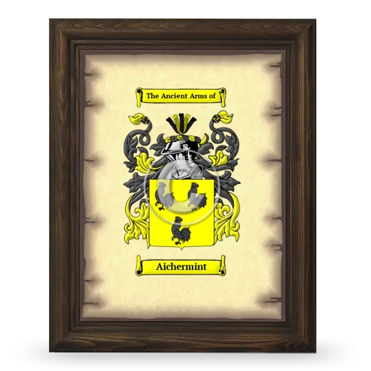 Aichermint Coat of Arms Framed - Brown