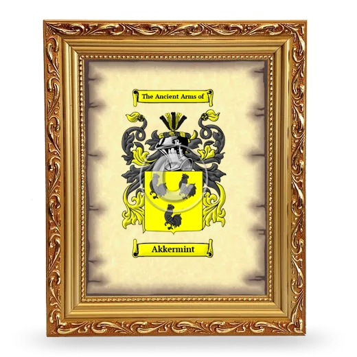 Akkermint Coat of Arms Framed - Gold