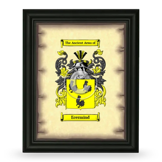 Ecermind Coat of Arms Framed - Black