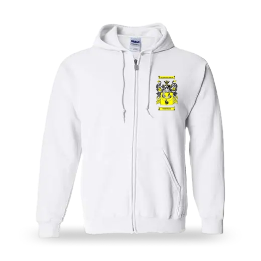 Oakerham Unisex Coat of Arms Zip Sweatshirt - White