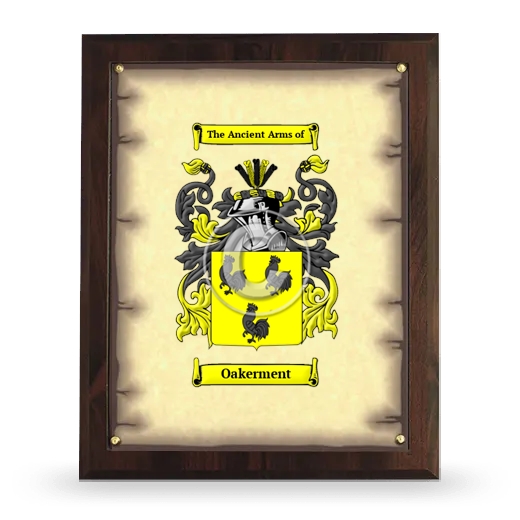 Oakerment Coat of Arms Plaque