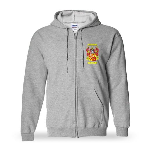 Acremind Unisex Coat of Arms Zip Sweatshirt