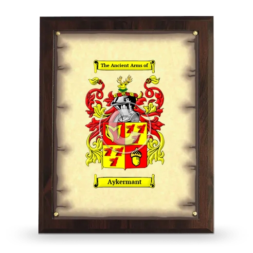 Aykermant Coat of Arms Plaque