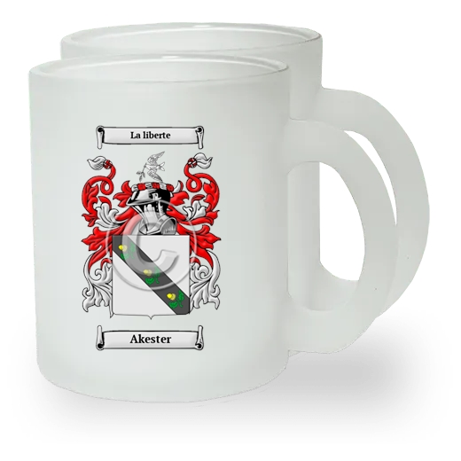 Akester Pair of Frosted Glass Mugs