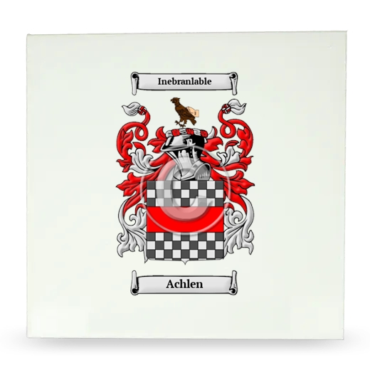 Achlen Large Ceramic Tile with Coat of Arms