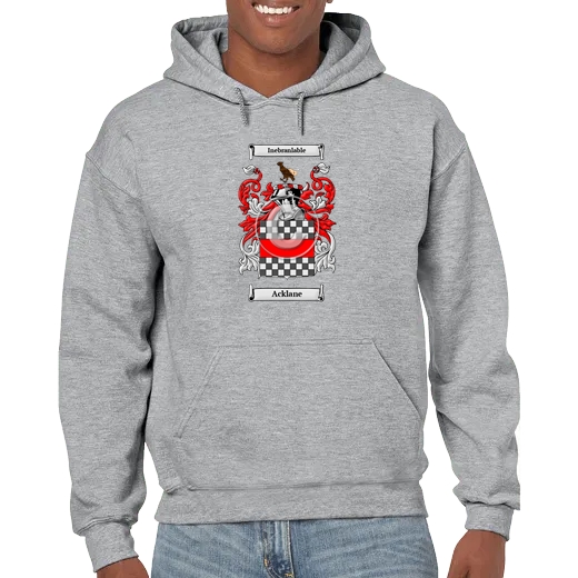 Acklane Grey Unisex Coat of Arms Hooded Sweatshirt