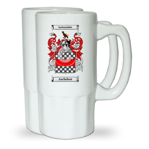 Auchelent Pair of Beer Steins