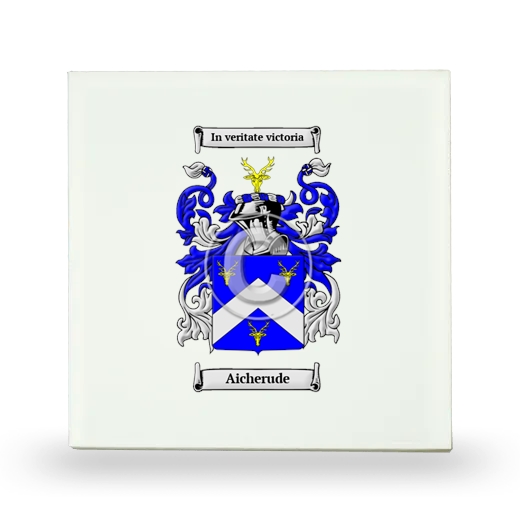 Aicherude Small Ceramic Tile with Coat of Arms