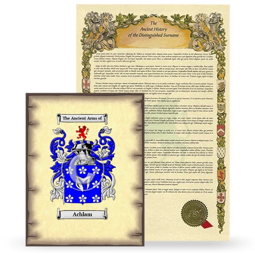 Achlam Coat of Arms and Surname History Package